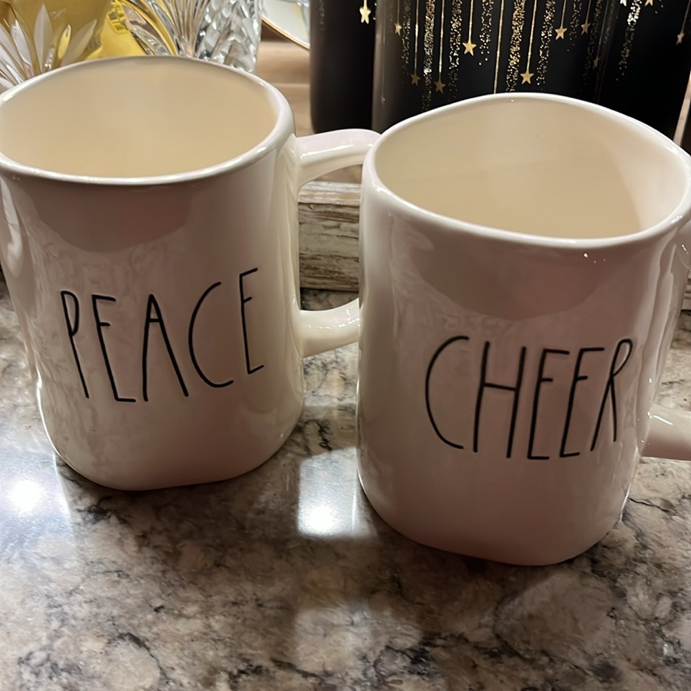 2 Rae Dunn Christmas mugs or anytime mugs